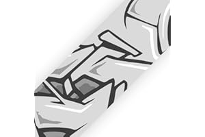 SuperDuperDecor - Graffiti Style - Bedroom Wall Border - Eco Friendly 1.3m Self Adhesive Strips - Grey