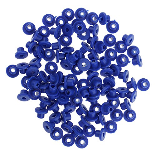 Preisvergleich Produktbild Sharplace Tattoo Nadelstangengummis Tattoomaschine Zubehör (100 Stück Pack) - Blau