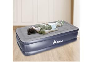 Alivio Inflatable Air Bed, Single Airbed Air Mattress Built in Pump (99 x 192cm)