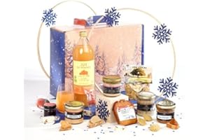 Cellier du Périgord - Panier Gourmand Tradition - Coffret L’Instant Gourmet 2025 sans alcool, sans porc - Foie gras de canard, mets salés & douceurs - Valisette prête à offrir
