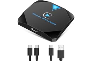 ANOPU CarPlay Wireless Adapter for iPhone, 2024 Upgrade Wireless CarPlay Adapter UK, Plug & Play Low Latency Wireless Apple CarPlay, Auto-Connected For Car Models From 2016