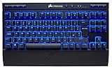 QWERTY Español Corsair K63 Wireless - Teclado mecánico inalámbrico (Cherry MX Red, retroiluminación LED azul, QWERTY español), color negro [España]