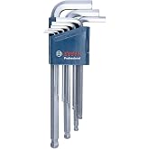 Bosch Professional allen key set 1600A01TH5, HEX 9 piece angle key, 1.5-10.0 mm, blue
