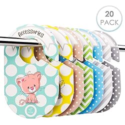 chuckle 20 Pièces Séparateurs de Garde-Robe de Bébé - Diviseurs de Penderie, Armoire Bébé - Durable et Pratique - Parfaits pour Organiser Les Vêtements Selon l'Âge, la Taille et Le Type.