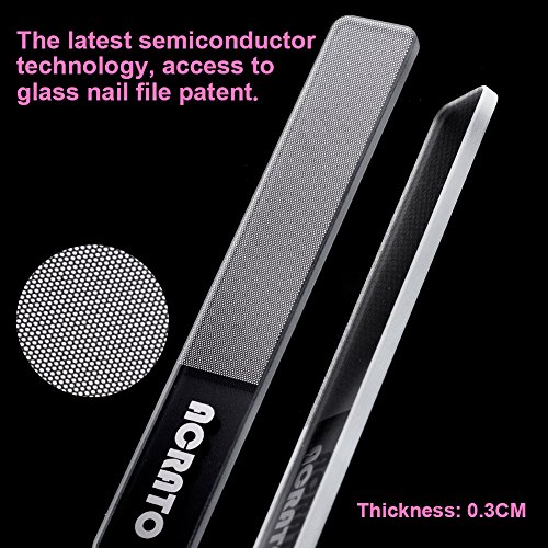 ACRATO Polierfeile Nagelfeile Glasnagelfeile mit Nanotechnologie für die perfekte Nagelpflege Beuty aus Hartglas Importiert aus Südkorea - 7