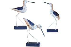 FOMIYES 3 Pz Statua Di Gabbiano Ornamento Artigianale in Legno Decorazioni Per La Casa Al Mare Rustico Arredamento in Stile Oceano Il Mediterraneo Stanza Giocattoli Di Legno Bambino