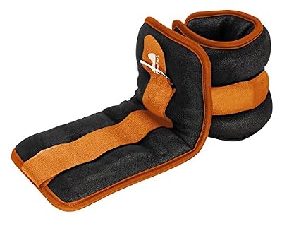 Reehut Poids de Cheville, Poids de Poignet durable(1 paire) w/avec Sangle Réglable pour Remise en forme, Exercice, Marche, Jogging, Gymnastique, Aérobic, Gymnase - Orange