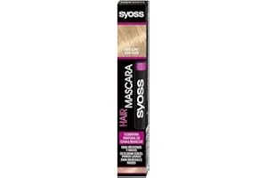 SYOSS Hair Mascara (16 ml), Cepillo cubre canas para mechones y raíces, retoca raíces instantáneo, máscara para coloración temporal, tono rubio claro