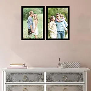 A4 Document Photo Frame set of 2 Black Photo Frames for Home and Office decoration (Photo Size 8 x 12 Inches) by Art Street