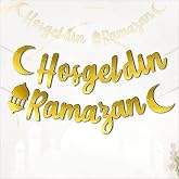 S&uuml;SLe Bebek ve Parti Hoşgeldin Ramazan Metalik Altın Banner - 2.10 mt