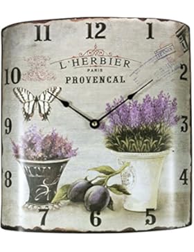 Vintage Wanduhr im Landhaus-Stil Metall 21502