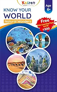 Kaizen MicroLessons Know Your World: Natural Wonders Smart Cards. Cards to Enhance General Awareness for Age 6-15. Learn While Playing. General Knowledge for Kids, Adults and Families. Gifts for Kids