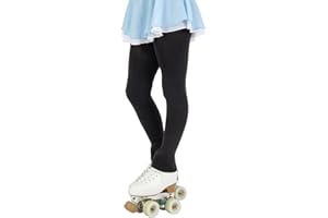 CALZITALY Mädchen-Eiskunstlauf-Strumpfhose, fußlose Strumpfhose, Eislauf-Leggings, blickdichte Leggings, 80 DEN, hergestellt in Italien