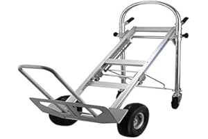 Mophorn Chariot de Transport Pliable 350kg Chariot Manuel 3 en 1 Diable Multi-Usage Coulisseau d'Escalier en Aluminium 350kg Chariot avec Roues en Plastique Chariot Empilable Charge Lourd Agenté