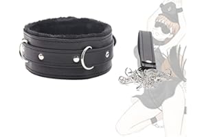 RIAKONA Colliers en Peluche épais avec chaîne B`D`S-M Accessoire