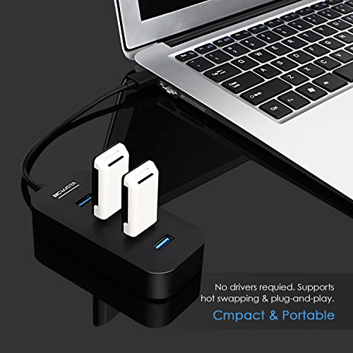 USB Hub, BC Master 4-Port USB 3,0 Splitter mit LED Licht Super Speed Datenübertragungsraten bis zu 5Gbps für Macbook, Laptops, Ultrabooks und Tablet PC - 7