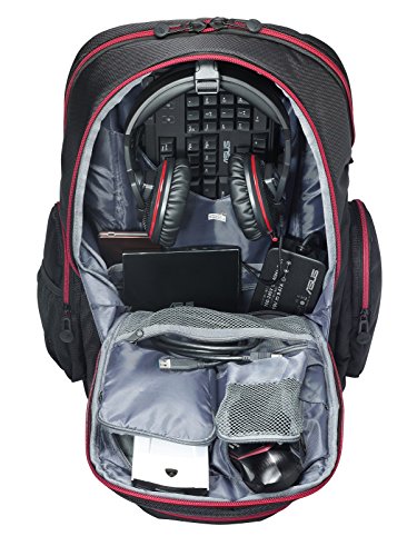ASUS ROG XRanger Rucksack  bis zu 17 Zoll  Gepolstert  Ergonomische Schultergurte  Schwarz Grau