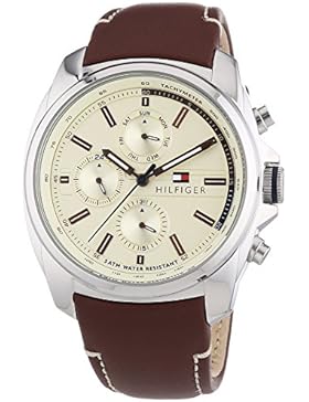 Tommy Hilfiger Watches Herren-Armbanduhr XL PRESTON Analog Quarz Leder 1791079