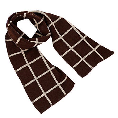 iikids®Unisex Kids Winter Scarves Baby Girls/Boys Soft Warm Knitted Wool Neckerchief Lattices 150*20cm