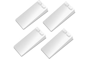 HAUSPROFI Cuneo Fermaporta in Gomma - Ferma Porta da Pavimento Antiscivolo - Fermaporte da Terra con Altezza Regolabile (Da 2 mm a 75 mm) - 4 Pezzi - Bianco