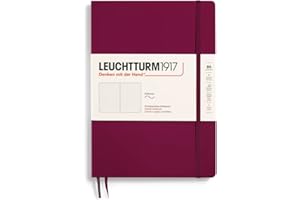 LEUCHTTURM1917 359673 Notebook Composition (B5) softcover, 123 numbered pages, Dotted, port Red