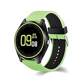 CARDMOE V9 Smartwatch mit Kamera, Herzfrequenz-Monitor, SIM-Karte, Bluetooth, Armbanduhr, Sport, Fitness, Schrittzähler, Smart Band für Android iOS