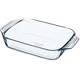Pyrex Optimum Glass Rectangular Roaster High Resistance Easy Grip 27x17 cm, 1