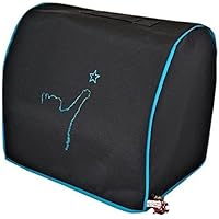 Abdeckhaube, Kenwood Cooking Chef® KM 096, Sternen Katze, dkl.-grau, türkis Stickerei, Schutzhaube, Handmade, Geschenk,