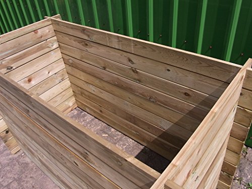 stabiler Holzkomposter Komposter Kompostbehälter Hochbeet 170 x 85 x 94 cm - 4