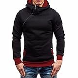 Dorical Kapuzenpullover Herren Herbst Winter Kapuzenpullover Slim fit Halfzip Jacke Kapuze Hoodie Sweatshirt Kapuzenpullover Hochwertige Kleidung für Männer Sale(Rot,XX-Large)