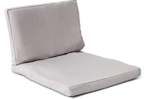 roofgarden© Housse de Coussin d’extérieur Classique pour Salon de Jardin Multimarque – Différentes Tailles – Pack de 4 ou 8 Housses (2, 2 assises [57x53x5cm] + 2 dossiers [57x32x5cm])