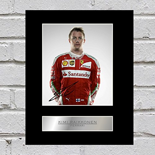 Kimi Raikkonen Signiert Foto Display Ferrari