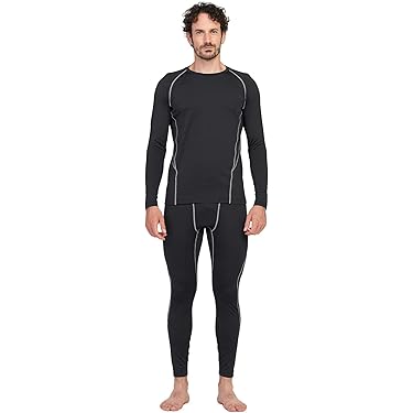 Angxiwan Thermo Unterwäsche Herren Set - Warme Fleece Thermowäsche Für Winter & Outdoor