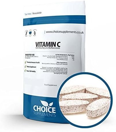 Choice Supplements Vitamin C 1000mg with Rosehip &amp; Bioflavonoids X 100 Tablets