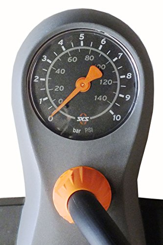 SKS Stand-Luftpumpe mit Manometer und Duokopf für alle Ventilarten Air X-Press, schwarz- grau, 560 - 8