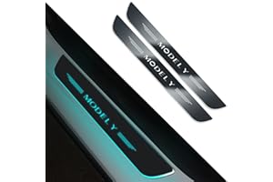 ‎THINSGO ThinsGo Tesla Model Y Einstiegsleisten Pedal LED beleuchtet Einstiegsleisten Tesla Modell Y Zubehör Retrofit 2023 2022 2021-2 Stück