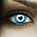 Produktbild Farbige Kontaktlinsen "Elf" MIT STÄRKE + Kunstblut Kapseln + Behälter von FXCONTACTS in blau, weich, ohne Stärke als 2er Pack - perfekt zu Halloween, Karneval, Fasching oder Fasnacht