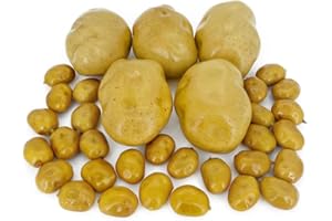 LAIIQI 35 pcs Artificial Potato Lifelike Fake Vegetable Party Decoration Home Kitchen Photography Model Foam Decoration Simulation （5 Potatoes and 30 Mini Potatoes）