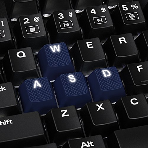 Sharkoon Mechanical Rubber Keyset dunkelblau Gummierte Tastenkappen für mechanische Tastaturen mit Kailh- und Cherry MX-Schaltern - 3