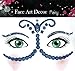 Produktbild Face Art Decor Glitzer Tattoo Sticker Fairy Fee Königin - Wunderschöne Dekoration für Gesicht zu Karneval, Geburtstag, Mottoparty oder Kirmes