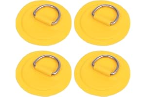 PBAHAUP Patch pour Kayak, 4 pièces Anneau en D Marin, Anneau en D en Acier Inoxydable Haute résistance, Anneau en D Circulaire en PVC, pour canot en PVC, Radeau, canot, Kayak, Planche Surf