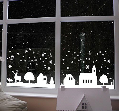 Sign it Yourself Christmas Village Static Cling Window Decoration