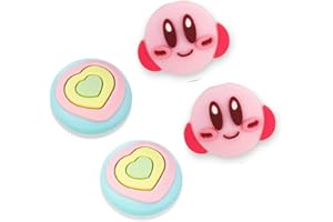 Viwind Switch Joystick Kappen Thumb Grips Kompatibel mit Nintendo Switch/OLED/Lite Controller Zubehör,4 Stück Silikon Analog Thumbstick Joy Con Grip (Kirby)