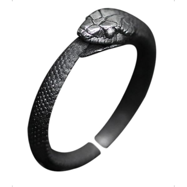 Alchemy Gothic Anello Serpente Ouroboros Con Cristallo Swarovski – Peltro, Simbolo Eternità