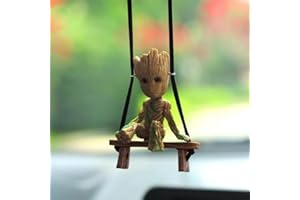 ZKTSRY Groot - Ciondolo per specchietto retrovisore auto, albero oscillante, accessorio per specchietto auto, ufficio, casa, da appendere, micro decorazione paesaggistica, regalo romantico di compleanno