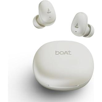boAt Airdopes Plus 214, Up to 55 Hrs Playtime, Dual Mics with ENx™ Tech, Sleek Bean Design, 10mm Drivers, Voice Assistant, BEAST™ Mode, ASAP™ Charge, 