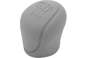 GROVL 6-Speed Car Gear Stick Shift Cover, Gear Knob Cover Universal, Elastic Silicone Gear Stick Knob Cover ，Suitable for Manual Automatic Transmission Gear Knob(Grey)