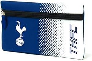 Official Football Merchandise Flat Neoprene Zip Pencil Case Official Club Colours , Tottenham Hotspur FC