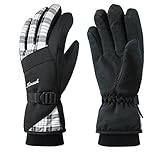 KINEED Skihandschuhe Damen Winter Warm Wasserdicht...