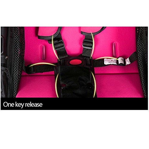 Beautylife66 Baby Storller Kids Pram Trolley Walker Foldable Pushchair Rose